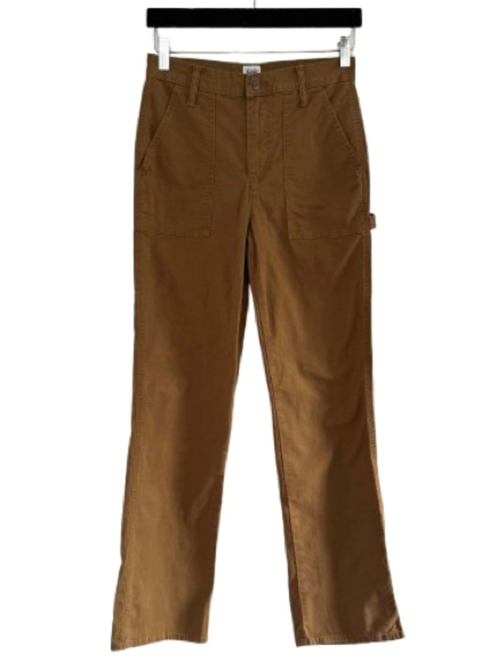 Lee Workwear Carpenter Utility Straight Leg Pants Tan Brown Patch Pockets